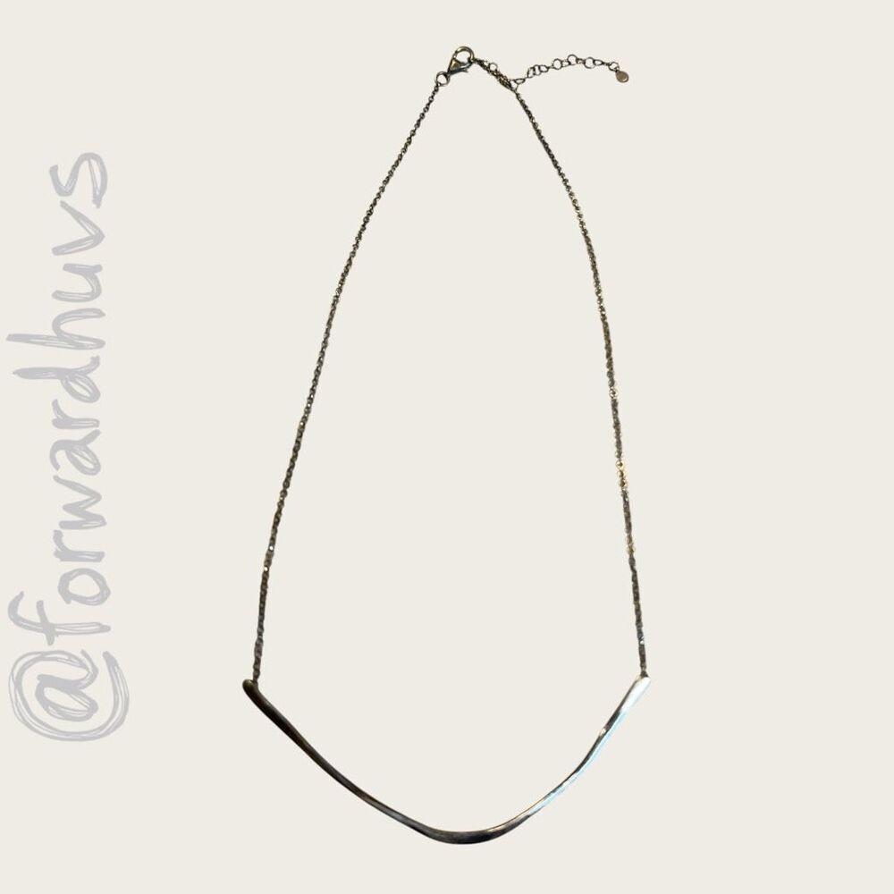 Silpada Sterling Silver Curved Bar Necklace – 16” + 2” Extension